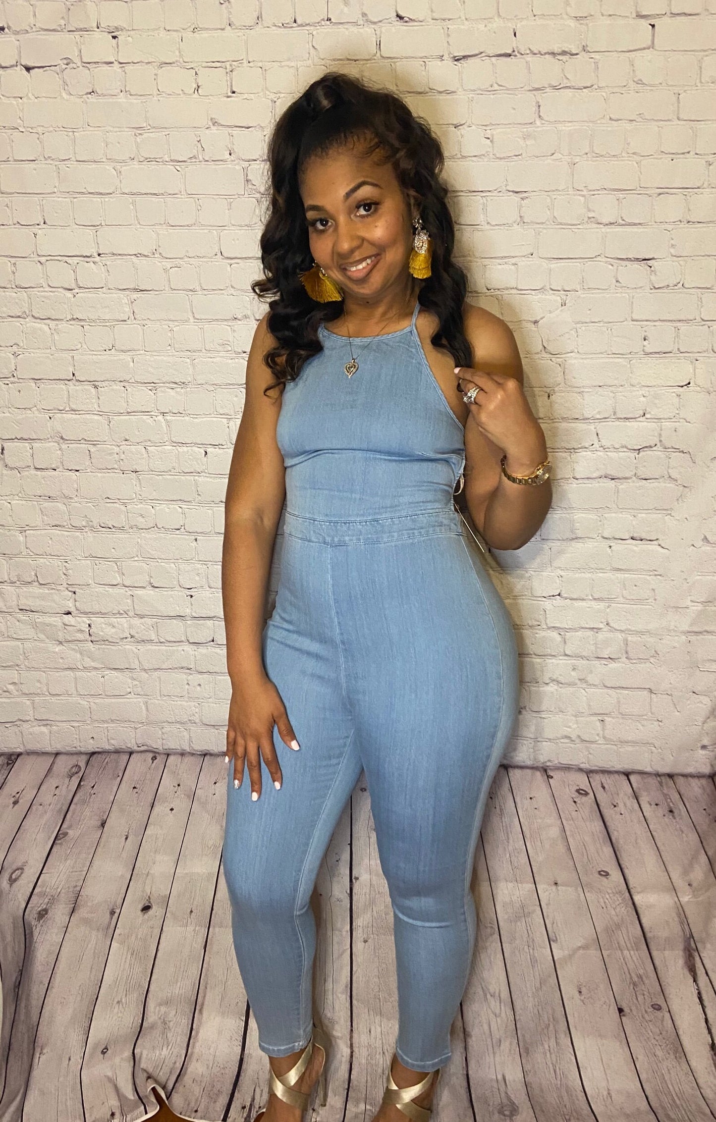 Sexy crisscrossed jumpsuit
