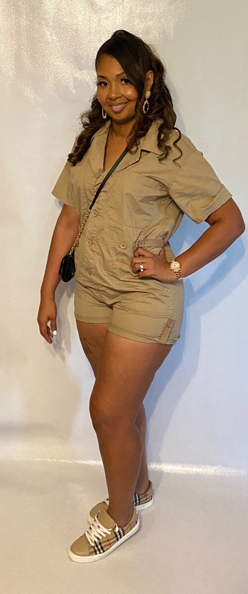 Khaki Romper